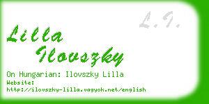 lilla ilovszky business card